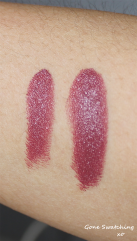 Noyah Deeply in Mauve - Light and heavy swatch