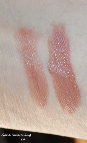Left to Right - Light and heavy swatch of Rustic Mocha