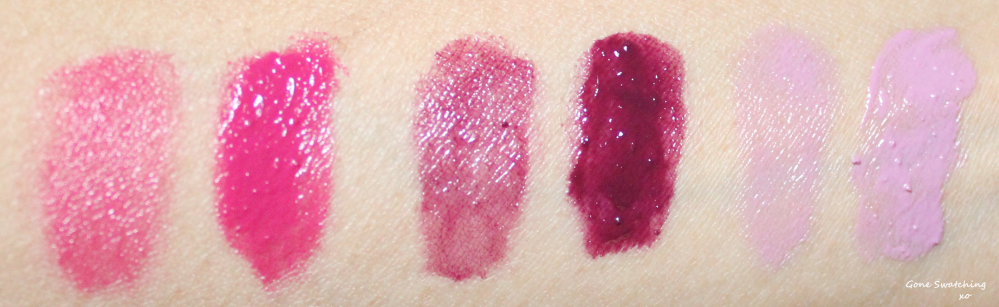 Kjaer Weis Lip Tints Swatches - Rapture, Beloved and Amazed. Gone Swatching xo